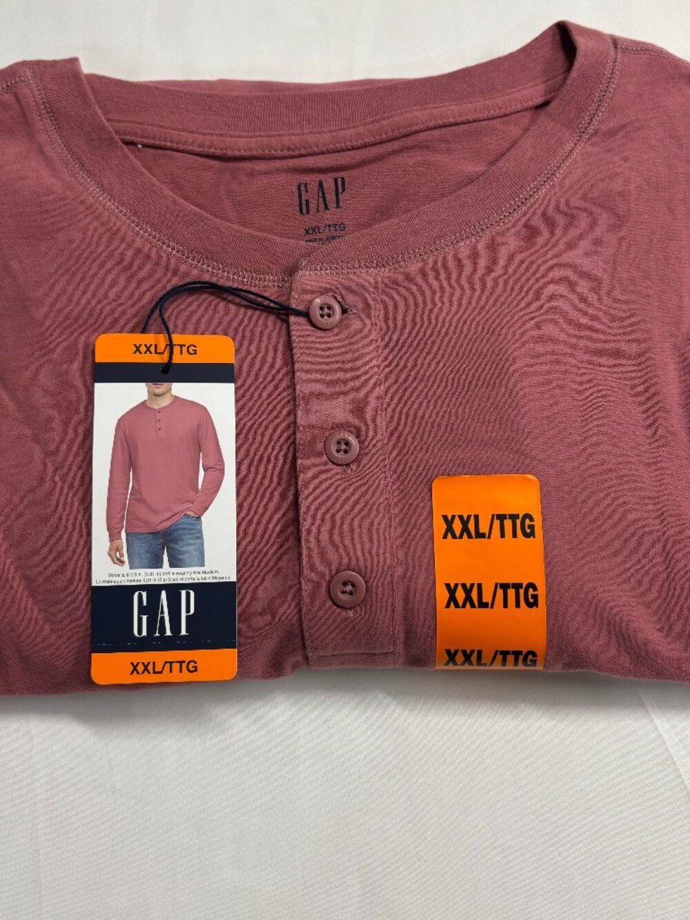 Gap mens henley long sleeve